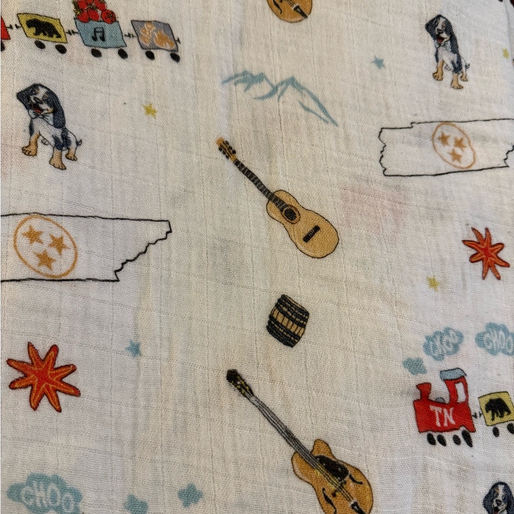 Little Hometown Tennessee Themed Muslin Swaddle Blanket